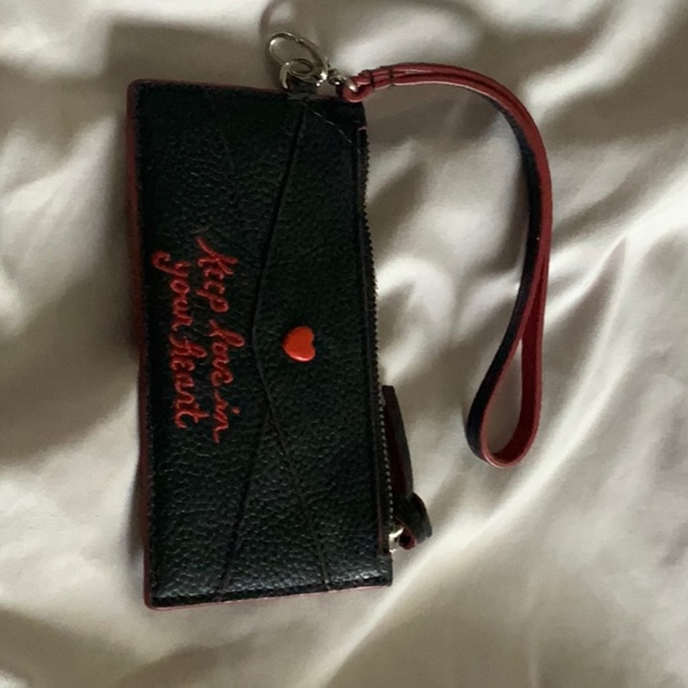 Brighton Black and Red Wristlet Clutch